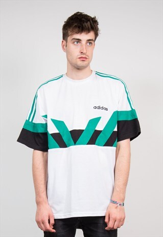 VINTAGE 90'S COLOURBLOCK ADIDAS T-SHIRT