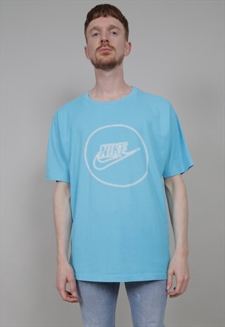 VINTAGE 90'S NIKE OVERSIZED TURQUOISE T-SHIRT