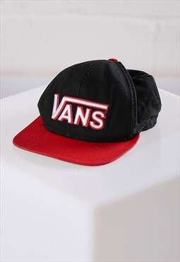 Vintage Vans Cap in Black Summer Snapback Hat One Size