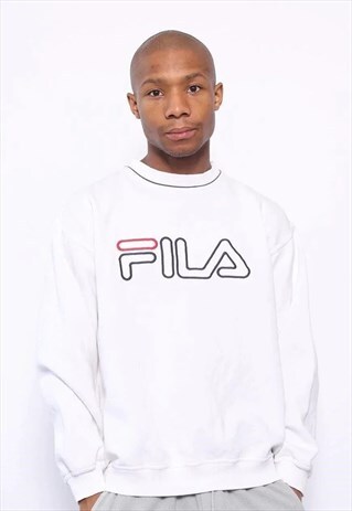 VINTAGE FILA BIG LOGO SWEATSHIRT WHITE
