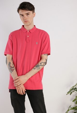 VINTAGE RALPH LAUREN POLO SHIRT PINK Z1033