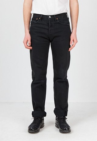 VINTAGE BLACK LEVI'S 501 FIT DENIM JEANS