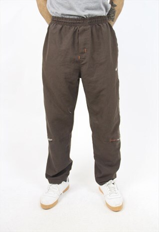 VINTAGE NIKE BROWN LIGHT TRACKSUIT BOTTOMS