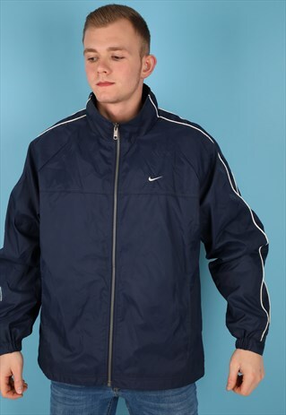 VINTAGE NIKE WINDBREAKER JACKET IN NAVY NJ495B