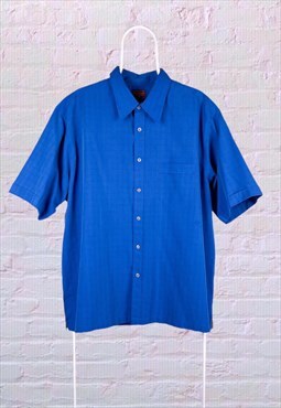 Vintage Burton Short Sleeve Shirt Blue Check XL