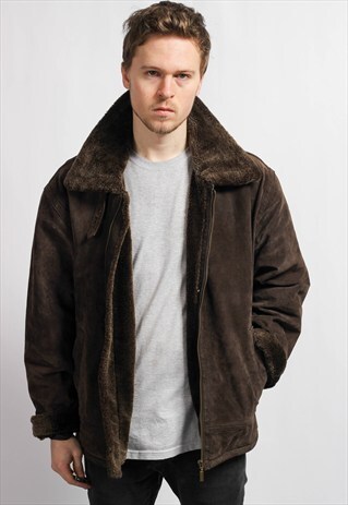 VINTAGE SUEDE SHERPA JACKET