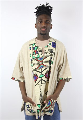 VINTAGE AMAZING AFRICAN PATTERNED SHIRT