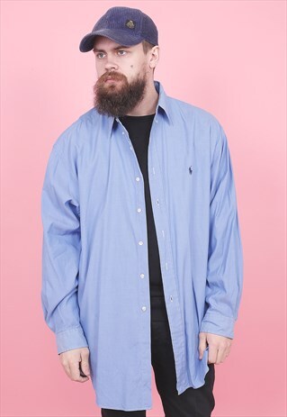 VINTAGE RALPH LAUREN BLUE SHIRT /R6379