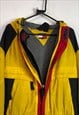 VINTAGE YELLOW FLEECE LINED JACKET LARGE 90S