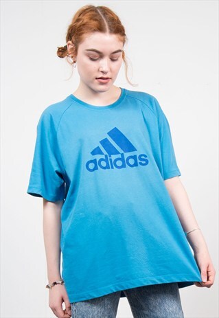 VINTAGE 90'S BLUE ADIDAS OVERSIZE T-SHIRT