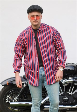 TOMMY HILFIGER USA REGATTA STRIPED VARSITY SHIRT