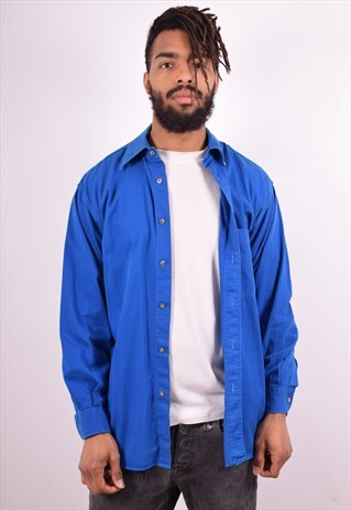 LEVI'S MENS VINTAGE SHIRT SMALL BLUE 90S