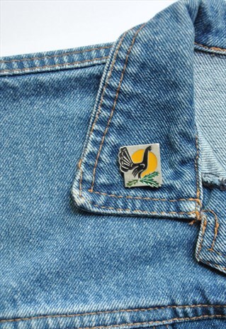 80S PEACOCK BIRD METAL PIN