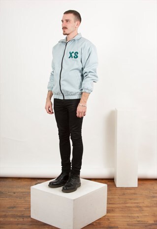 LONG SLEEVE COLLEGE COAT / RETRO MINT ZIP-UP JACKET