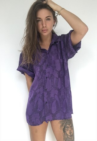 PATTERNED OVERSIZED RETRO VINTAGE UNISEX FESTIVAL SHIRT
