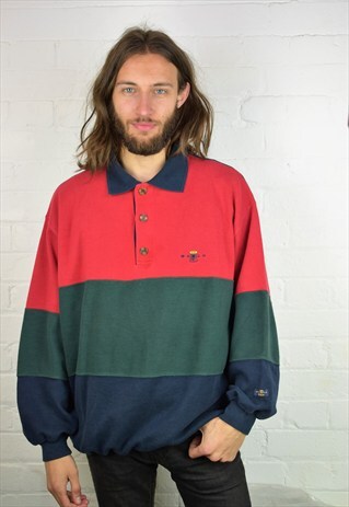 VINTAGE 90'S 1/4 BUTTON SWEATSHIRT