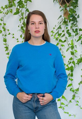 VINTAGE 90S CHAMPION SWEATSHIRT IN BLUE