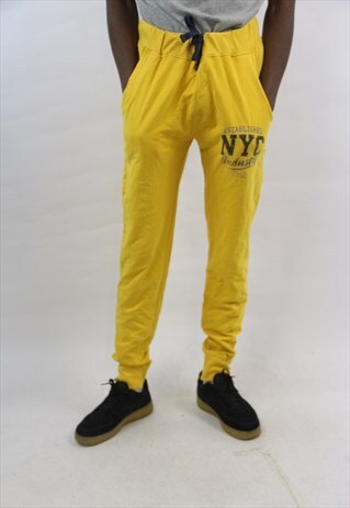 VINTAGE NYC YELLOW TRACKSUIT BOTTOMS