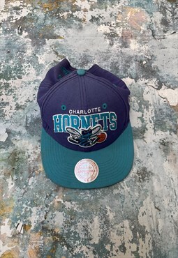Vintage Charlotte Hornets Mitchell And Ness Cap