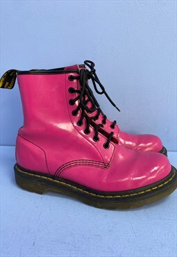 6 Inch Boots Hot Pink Patent Leather Festival