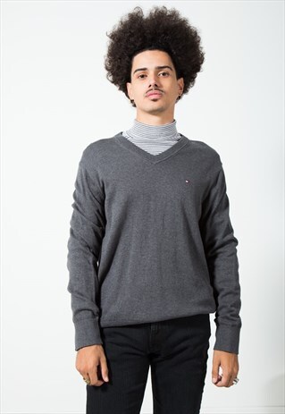 ON SALE VINTAGE 80S TOMMY HILFIGER KNITWEAR JUMPER / S0460