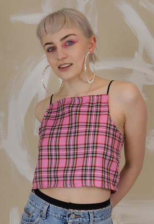 CROP TOP IN PINK CHECK