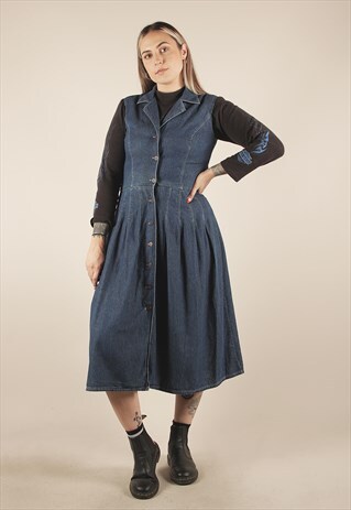 denim midi dress uk