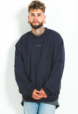 VINTAGE 80'S REEBOK V-NECKPULLOVER JACKET / S4745