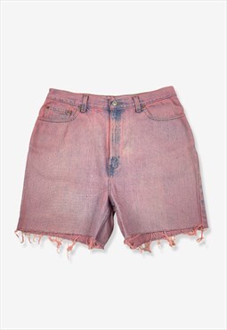 Vintage Levi's 550 Over-Dye Rinse Denim Shorts Pink W33