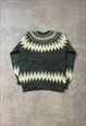 ABSTRACT KNITTED JUMPER PATTERNED CHUNKY KNIT SWEATER