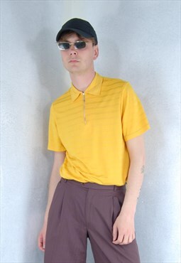 Vintage 90's retro fitting festival bright summer polo shirt