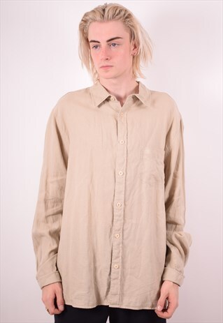 TIMBERLAND MENS VINTAGE SHIRT XXXL BEIGE 90S