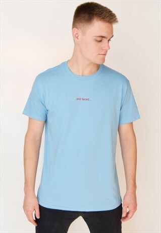 BLUE SHIT FACED (RED) T-SHIRT