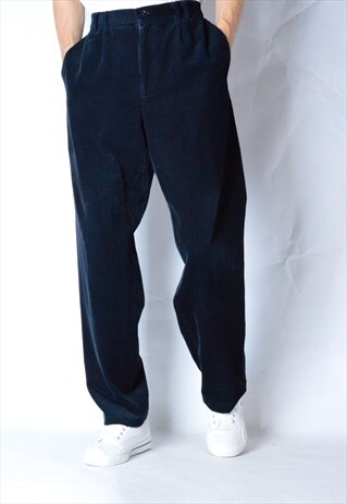 LUHTA VINTAGE 90S NAVY BLUE CORDUROY PANTS