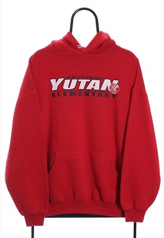 VINTAGE YUTAN RED SPORT HOODIE MENS
