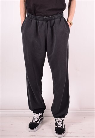 NIKE MENS VINTAGE TRACKSUIT TROUSERS XL BLACK 90S