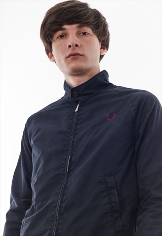 VINTAGE FRED PERRY HARRINGTON NAVY BLUE
