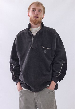 VINTAGE MENS PAUL & SHARK FLEECE HALF ZIP PULLOVER JACKET