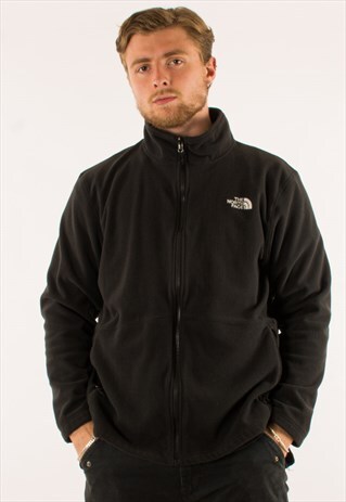 VINTAGE BLACK THE NORTH FACE FULL ZIP FLEECE
