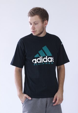 VINTAGE MENS ADIDAS EQUIPMENT BIG LOGO T-SHIRT