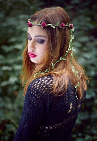 FLOWER CROWN, FLORAL CROWN, FLOWER GARLAND, FESTIVAL CROWN