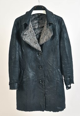 Vintage 00s faux fur coat in black