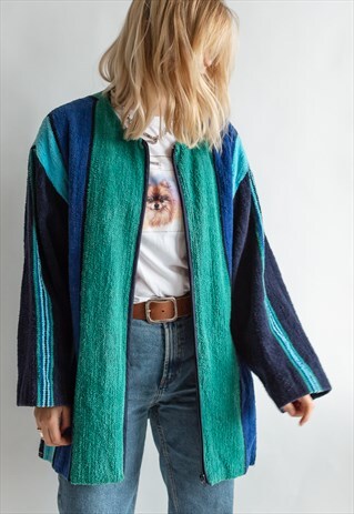 VINTAGE 70S BOHO JACKET IN ROUND NECK
