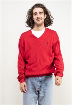 Vintage 90's Polo Ralph Lauren Sweater in Red