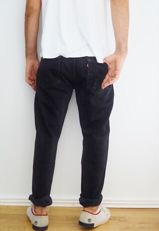 90'S LEVI'S 501 BLACK STONEWASHED JEANS