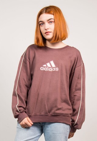 VINTAGE 90'S ADIDAS LIGHT PURPLE SWEATSHIRT