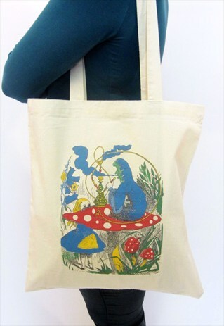 HOOKAH SMOKING CATERPILLAR TOTE BAG