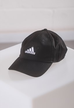 Vintage Adidas Cap in Black Summer Gym Baseball Hat