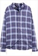 Vintage 90's Arrow Shirt Long Sleeve Check Blue XLarge