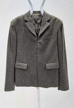 00s Massimo Dutti Wool Jacket Dark Brown